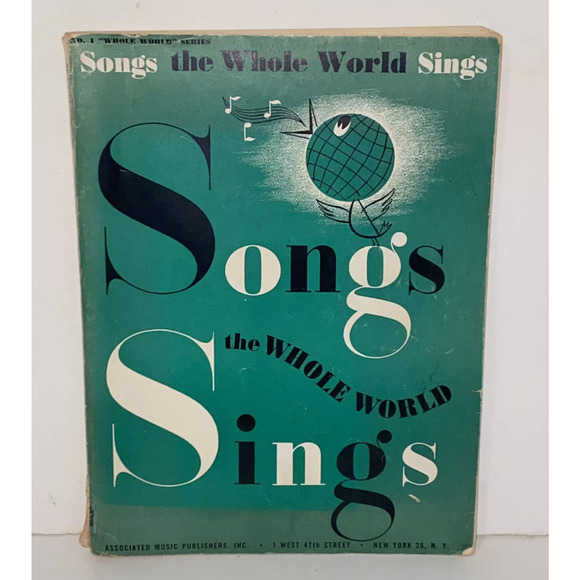 Vintage 1944 Songs The Whole World Sings Sheet Music Song Book - Picture 1 of 5
